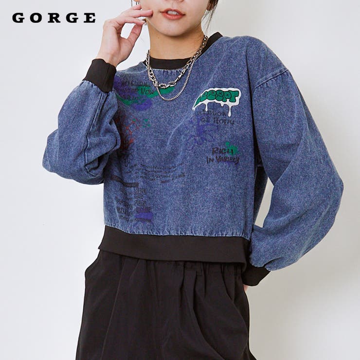 プリントデニムトップス | GORGE  | 詳細画像1 