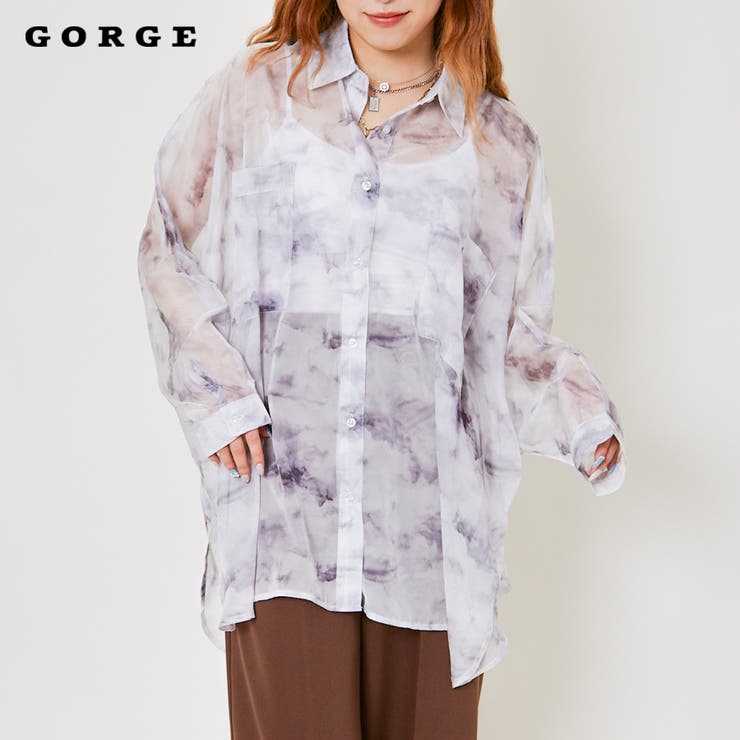 レディース オーバーサイズシャツ ロング丈 | GORGE  | 詳細画像1 