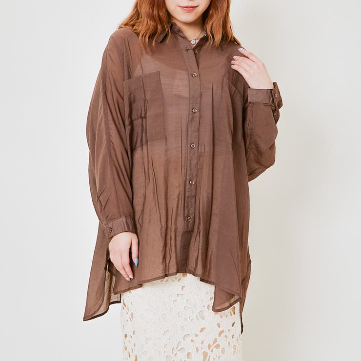 レディース オーバーサイズシャツ ロング丈 | GORGE  | 詳細画像15 