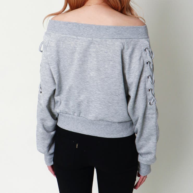 オフショルスタッズロゴ裏毛プルオーバー | GORGE  | 詳細画像7 