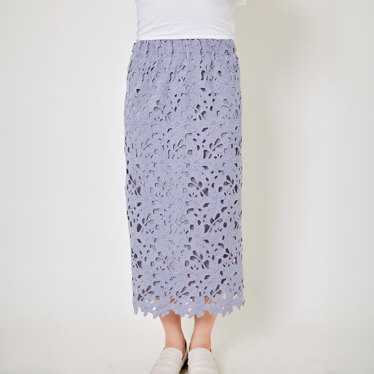 《総レース×タイトシルエット》レディース ナロースカート ロング丈 | GORGE  | 詳細画像2 