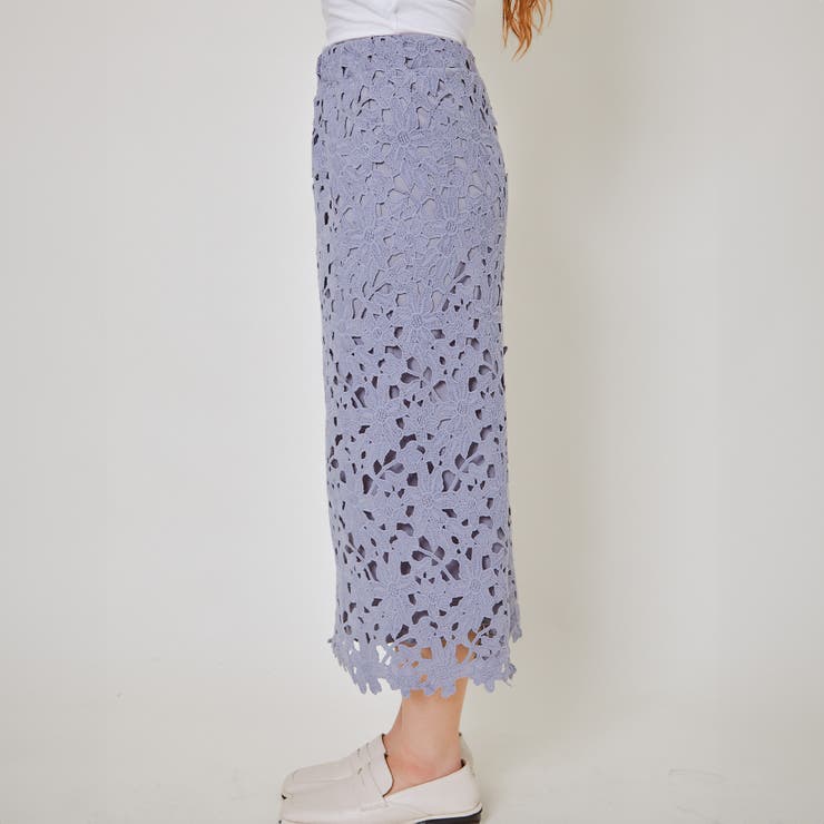 《総レース×タイトシルエット》レディース ナロースカート ロング丈 | GORGE  | 詳細画像3 