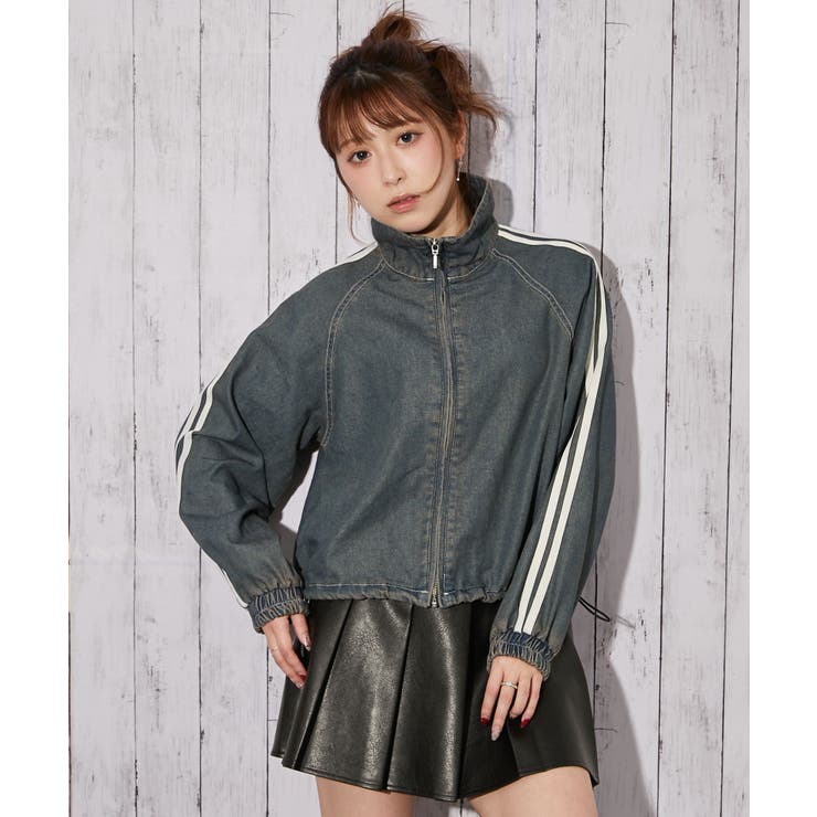 ラインデニムドローコードショート丈ブルゾン | GORGE  | 詳細画像18 