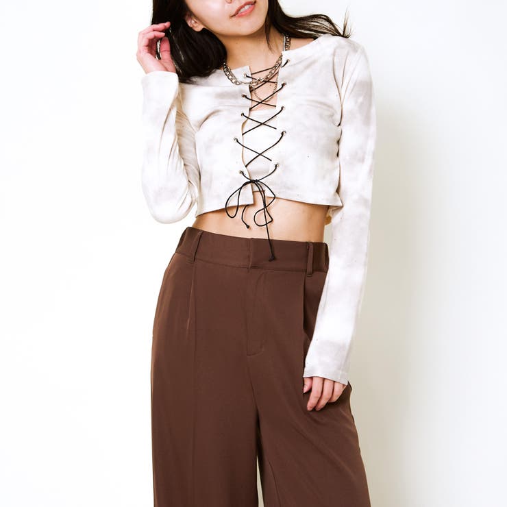 編み上げアンサンブルラメトップス | GORGE  | 詳細画像7 