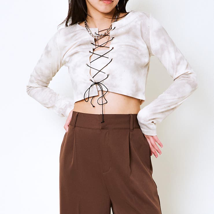 編み上げアンサンブルラメトップス | GORGE  | 詳細画像4 