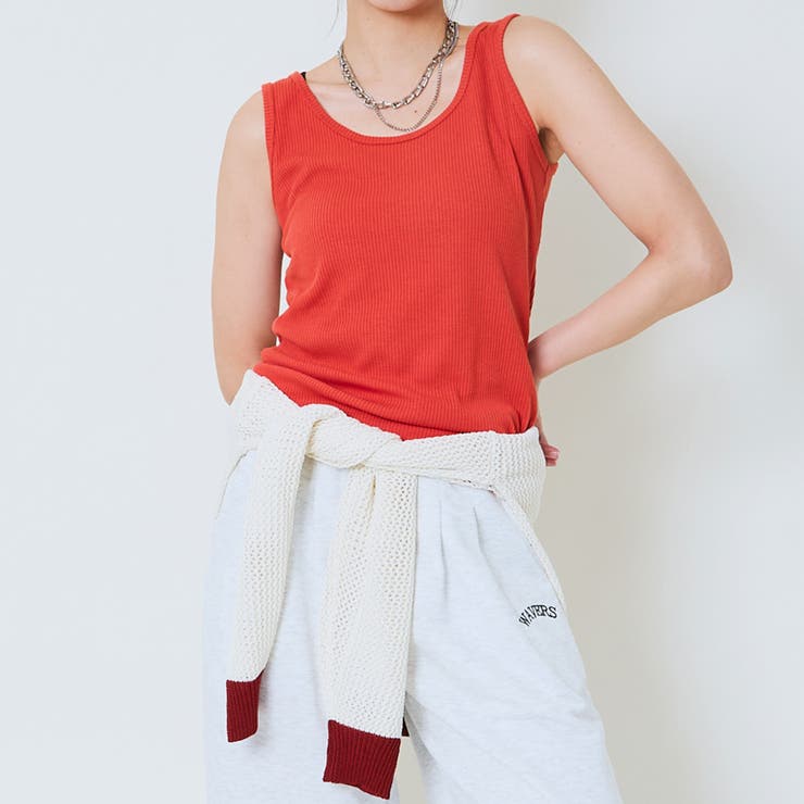 オレンジ | リブラウンドタンク | GORGE 