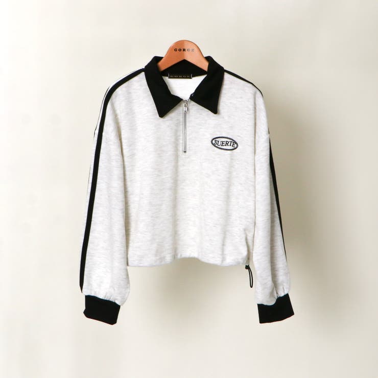 オートミール | ライン襟付きドローコードプルオーバー | GORGE 