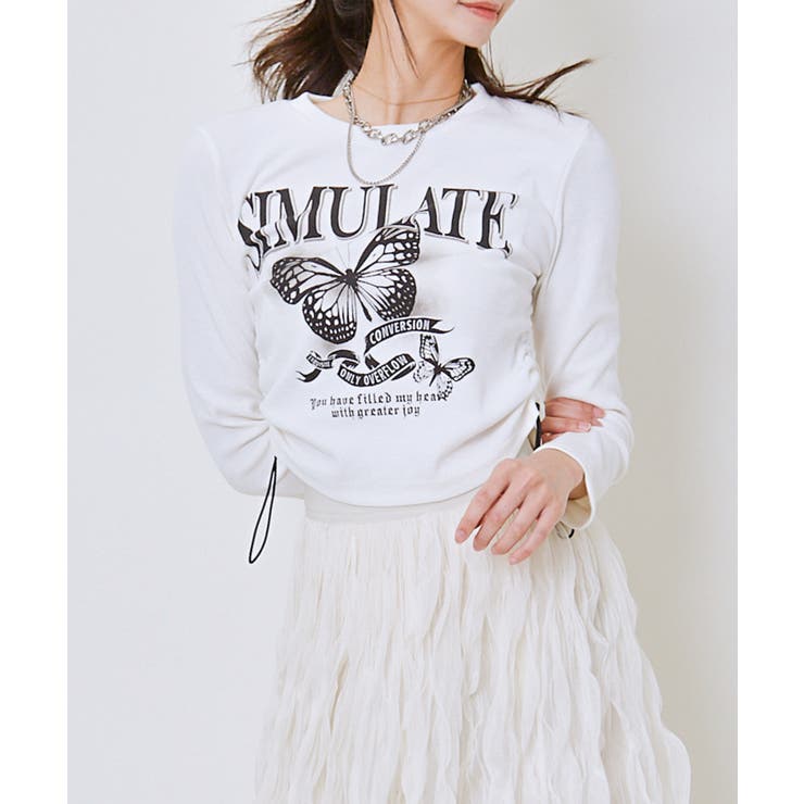 オフホワイト | レディース テレコクロップドTシャツ 長袖 | GORGE 