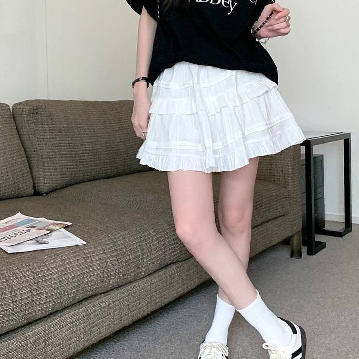 《ふんわりフリル×ドビーコットン》レディース ミニスカパン 美脚見え 春夏秋 | GORGE  | 詳細画像17 