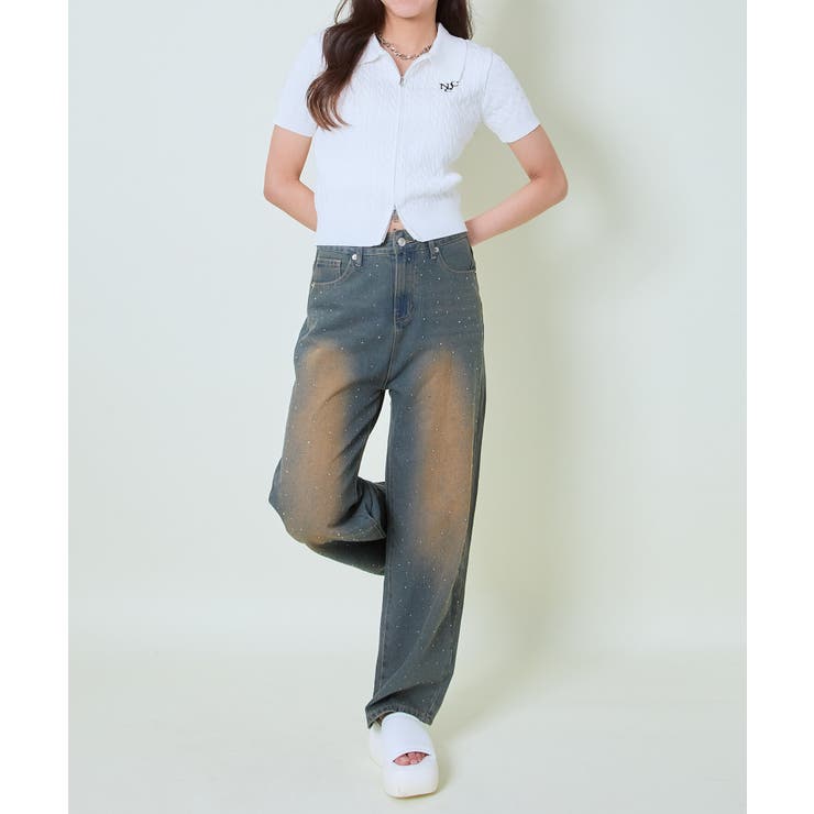 《ダブルジップ×ロゴ刺繍》ストリートニットトップ／WZIPカーデ | GORGE  | 詳細画像26 