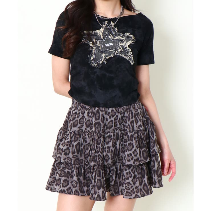 《デニム星ワッペン×ムラ染め》リメイク風Tシャツ／こなれストリート | GORGE  | 詳細画像12 