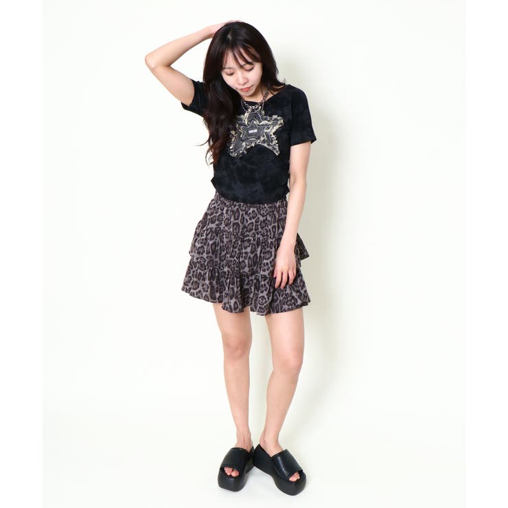 《デニム星ワッペン×ムラ染め》リメイク風Tシャツ／こなれストリート | GORGE  | 詳細画像13 