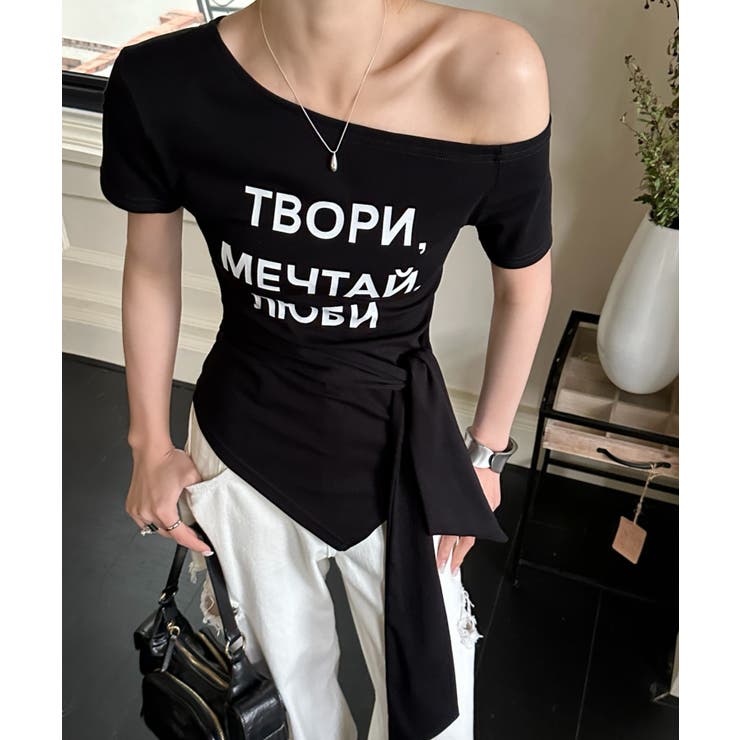 アシンメトリーオフショルＴシャツ | GORGE  | 詳細画像1 
