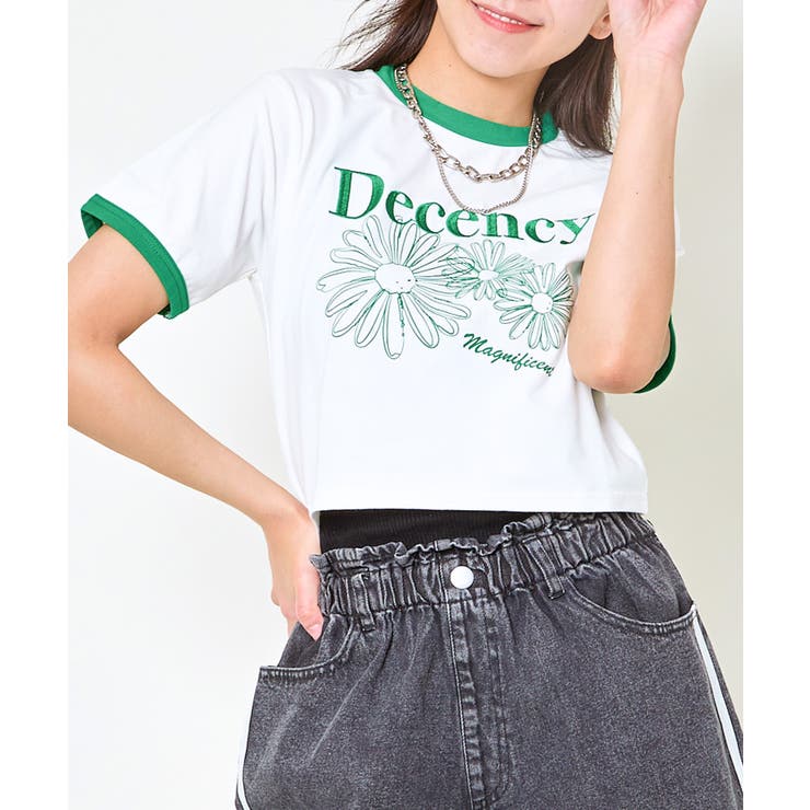 グリーン | 配色フラワータンタケＴシャツ | GORGE 