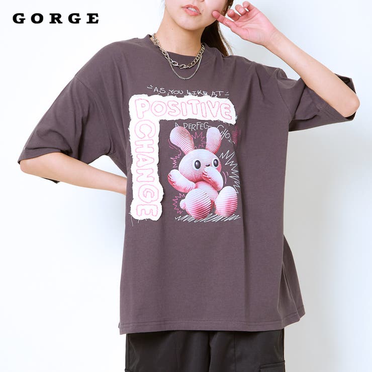 ツイル貼り付けラビットＴシャツ | GORGE  | 詳細画像1 