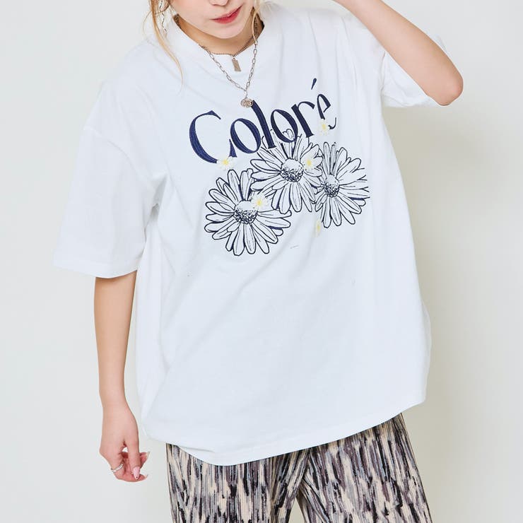 MEDM ロゴ刺繍 長袖 Tシャツ 花柄 ロンT ルーズ 人気 男女兼用 MEDM ロゴ刺繍 長袖 Tシャツ 花柄 ロンT ルーズ 人気 男女兼用