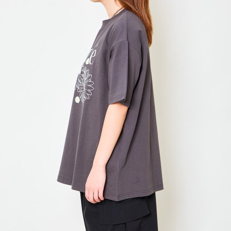 花モチーフ刺しゅうTシャツ[品番：GORW0009858]｜GORGE