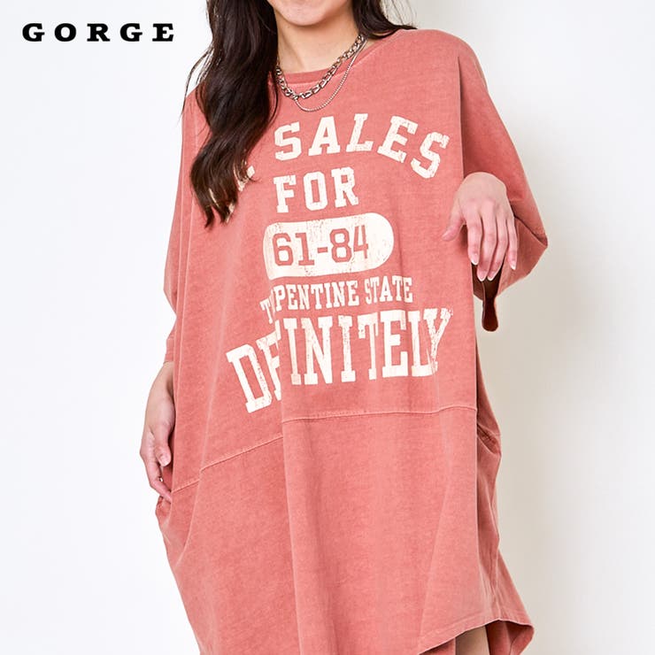 ピグメントバイオカレッジビッグＴシャツ | GORGE  | 詳細画像1 