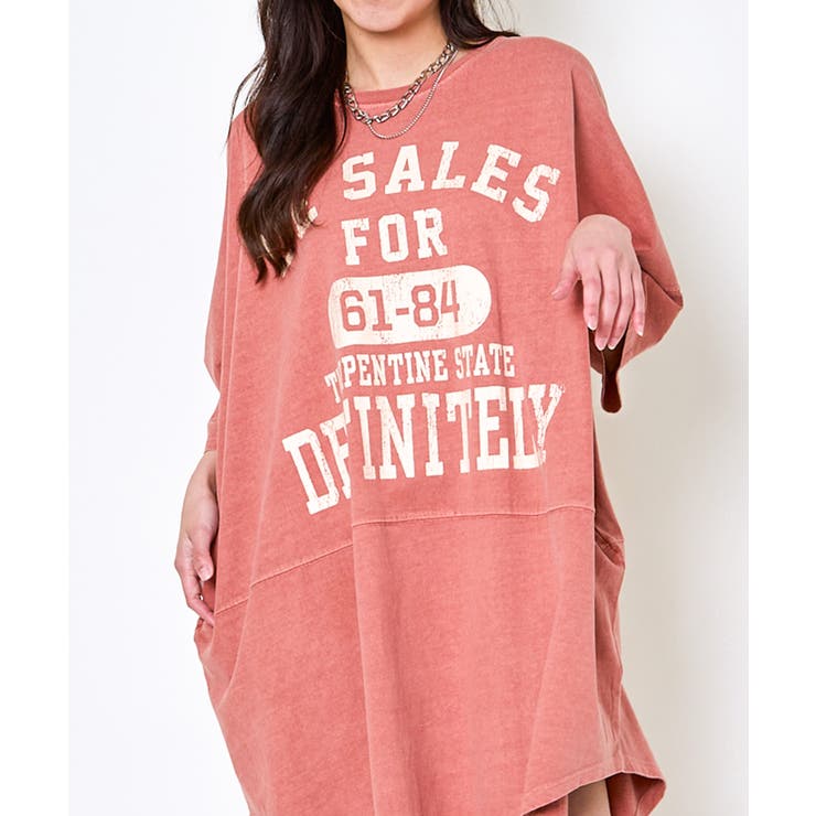 ピグメントバイオカレッジビッグTシャツ[品番：GORW0009922