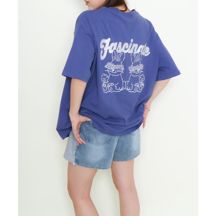 《ゆるロゴ×うさぎ刺しゅう》ルーズシルエットT／ユニセックスOK	 | GORGE  | 詳細画像31 