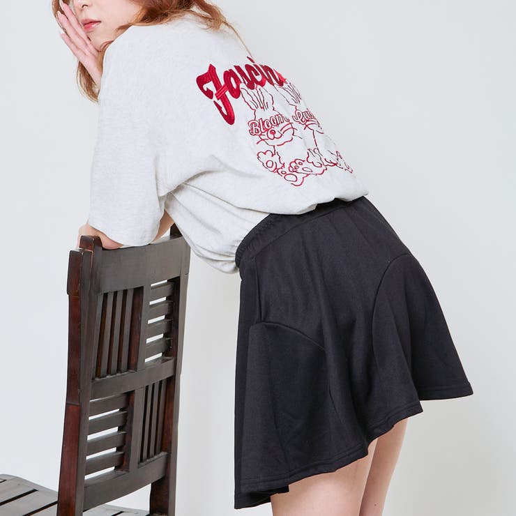 《ゆるロゴ×うさぎ刺しゅう》ルーズシルエットT／ユニセックスOK	 | GORGE  | 詳細画像15 