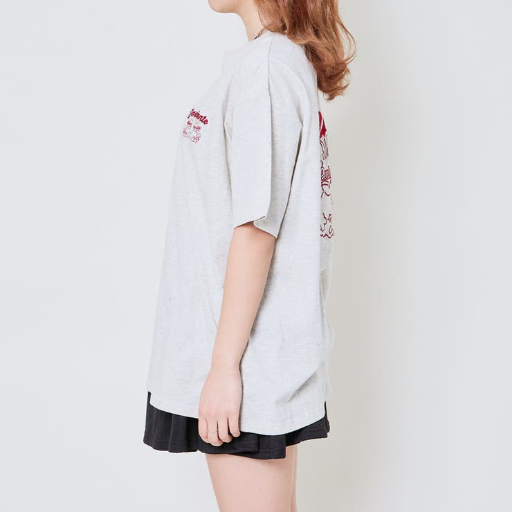 《ゆるロゴ×うさぎ刺しゅう》ルーズシルエットT／ユニセックスOK	 | GORGE  | 詳細画像22 