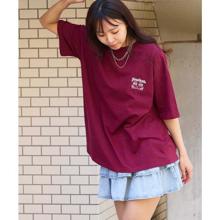 《ゆるロゴ×うさぎ刺しゅう》ルーズシルエットT／ユニセックスOK	 | GORGE  | 詳細画像19 