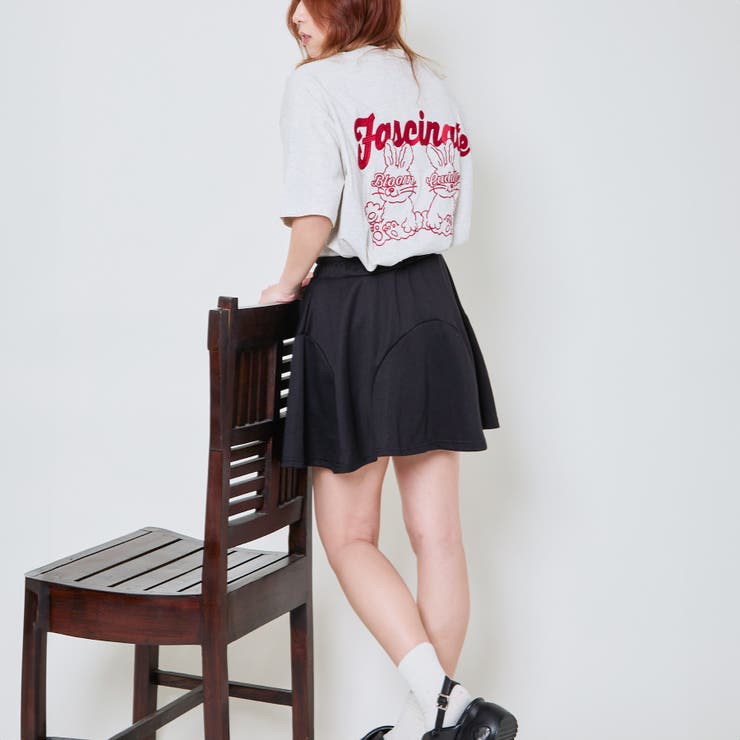 《ゆるロゴ×うさぎ刺しゅう》ルーズシルエットT／ユニセックスOK	 | GORGE  | 詳細画像5 