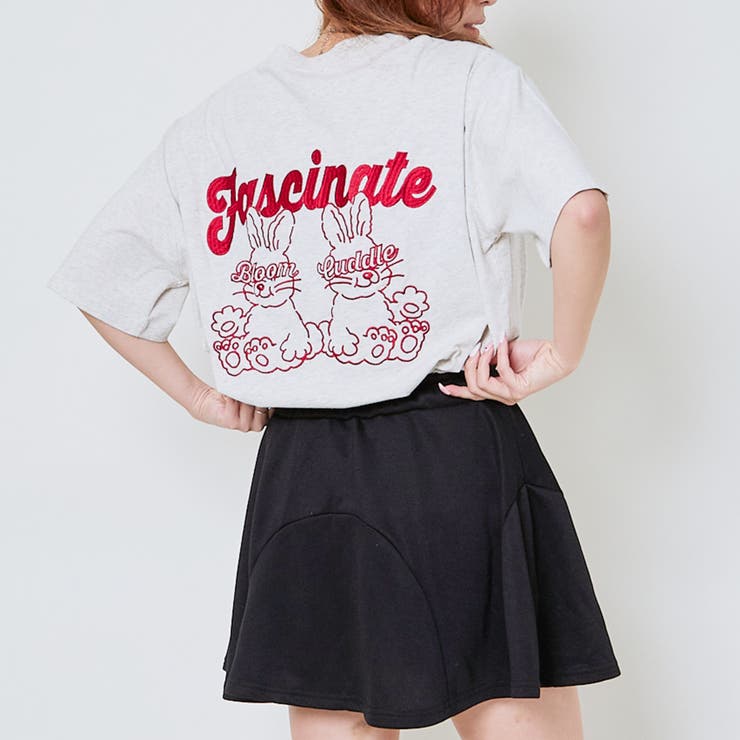 《ゆるロゴ×うさぎ刺しゅう》ルーズシルエットT／ユニセックスOK	 | GORGE  | 詳細画像8 