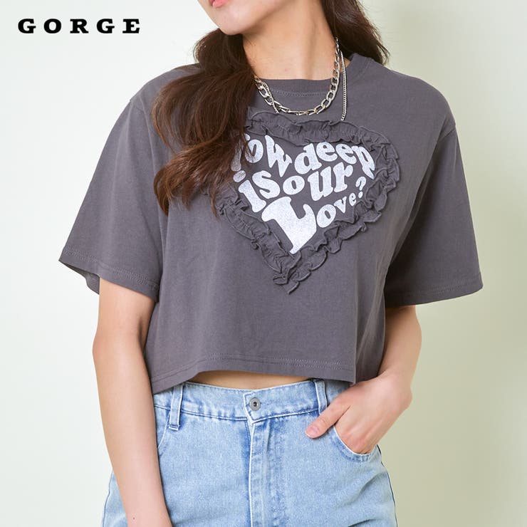 ハートフリルグリッタータンタケＴシャツ | GORGE  | 詳細画像1 