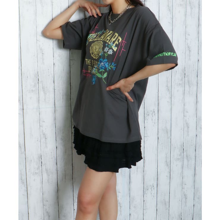 レディース ビッグシルエットTシャツ クロスステッチ風 | GORGE  | 詳細画像2 