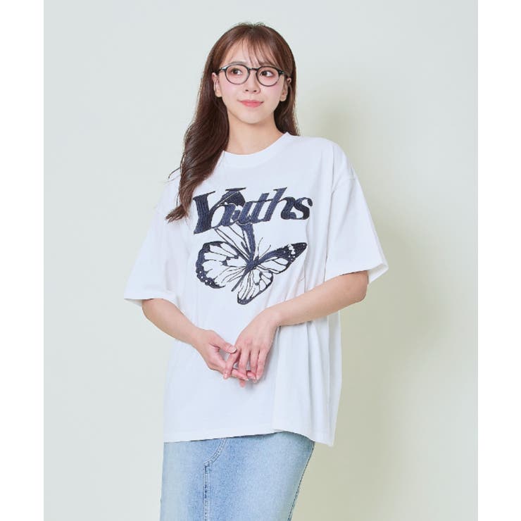 バタフライ刺繍Ｔシャツ | GORGE  | 詳細画像1 