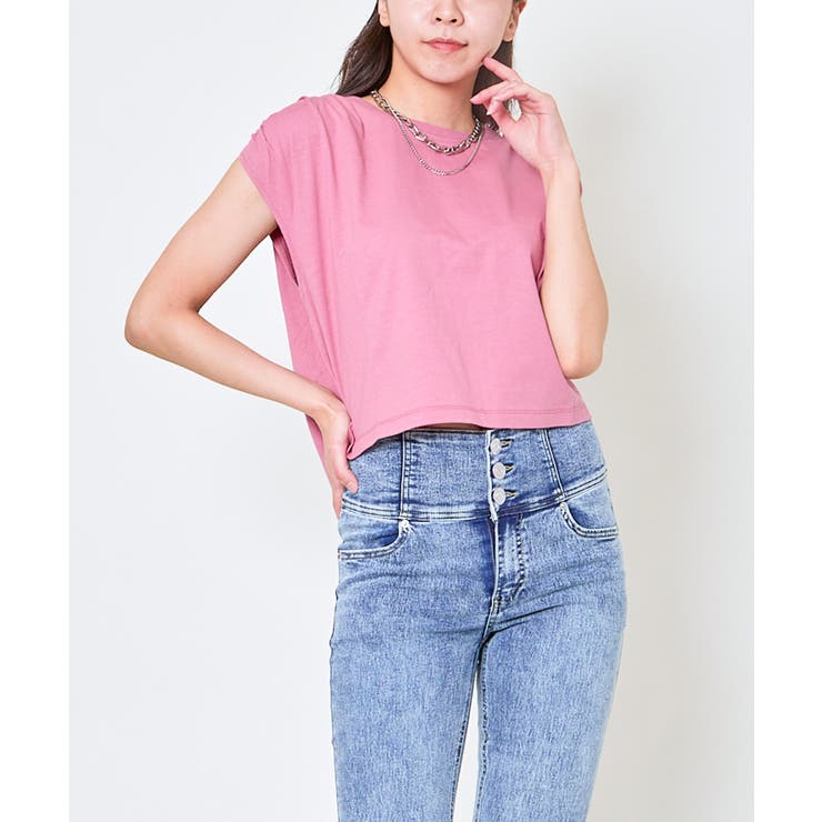 《タックショルダー×コンパクト丈》レディース フレンチスリーブTシャツ シンプル | GORGE  | 詳細画像2 