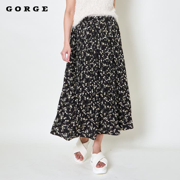 プリーツプリーズ11月限定柄のスカート 小花プリーツスカート[品番：GORW0009954]｜GORGE （ゴージ）の