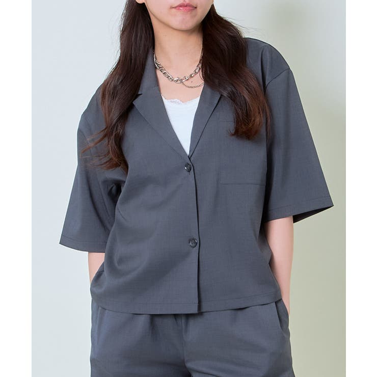 チャコール | 半袖テーラージャケット | GORGE 