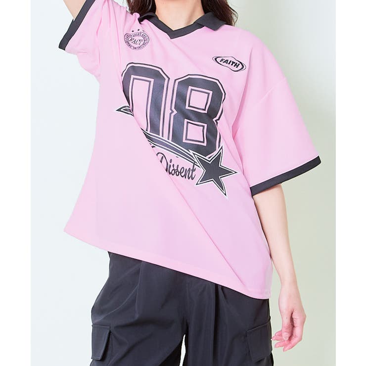 ピンク | エリつきナンバリングＴシャツ | GORGE 