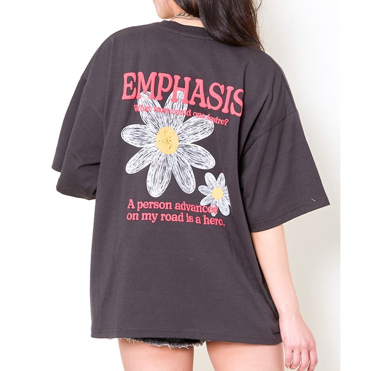 チャコール | 発泡ＰＴ花ラメＴシャツ | GORGE 