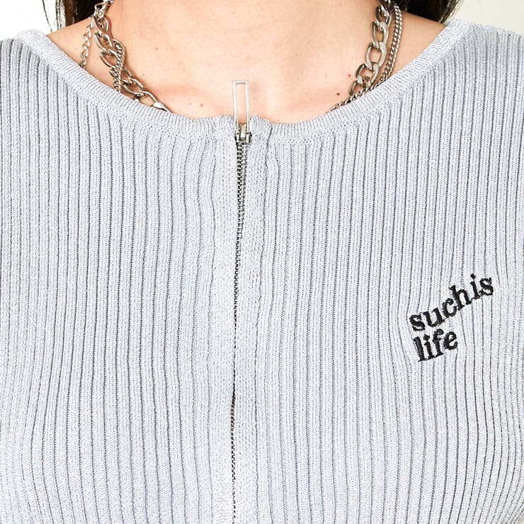 Ｗｚｉｐラメ半ソデ刺しゅうカーディガン | GORGE  | 詳細画像22 