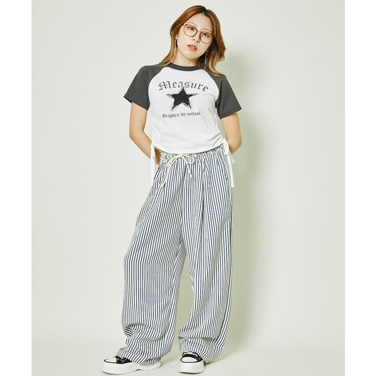 《サイドギャザー×スターワッペン》ラグランT	 | GORGE  | 詳細画像1 