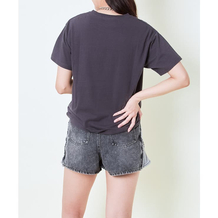 《ラメ刺繍ロゴ》レディース 半袖Tシャツ カジュアル 春夏秋 | GORGE  | 詳細画像10 