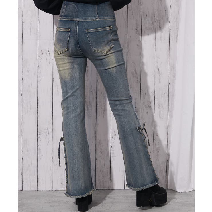 《3つボタン×サイドリボン》フレアデニムパンツ | GORGE  | 詳細画像14 