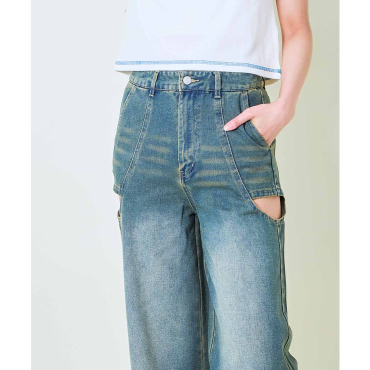 サイドカットアウトデニムパンツ | GORGE  | 詳細画像8 