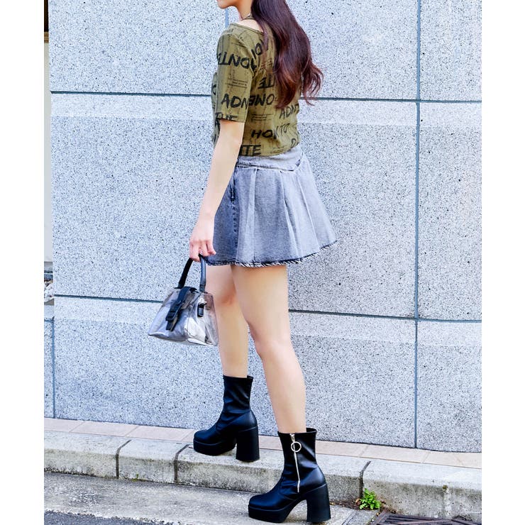 SEA NY☆アガテアップリケ付き半袖トップス ブラック☆送関込み