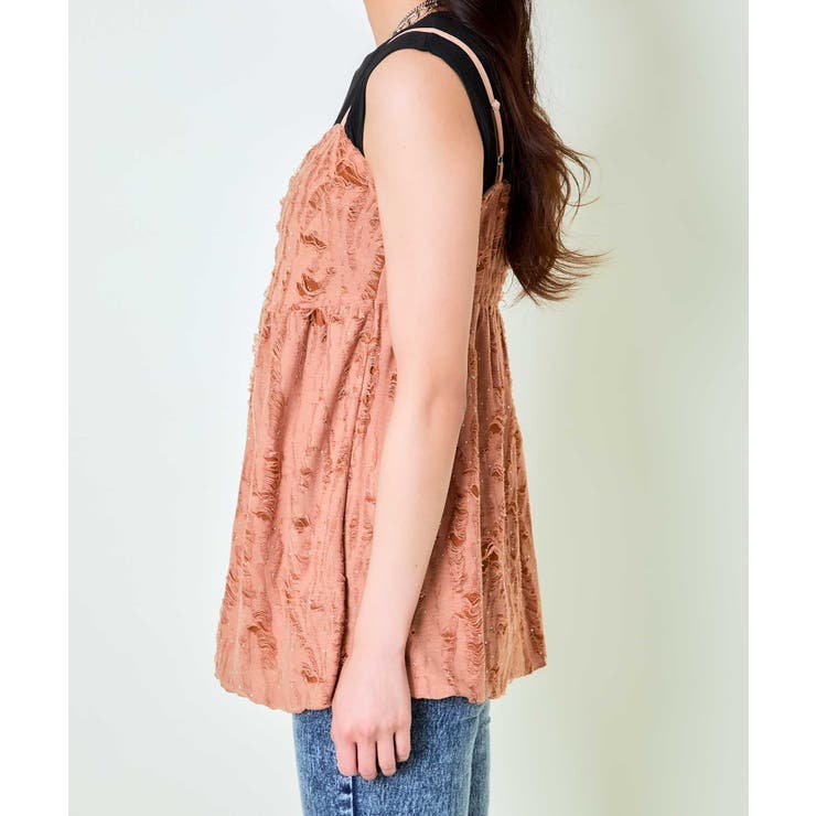 《キラッと揺れる》ラメダメージキャミチュニック | GORGE  | 詳細画像10 