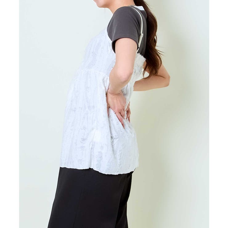 《キラッと揺れる》ラメダメージキャミチュニック | GORGE  | 詳細画像4 