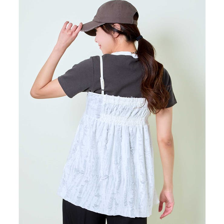 《キラッと揺れる》ラメダメージキャミチュニック | GORGE  | 詳細画像6 