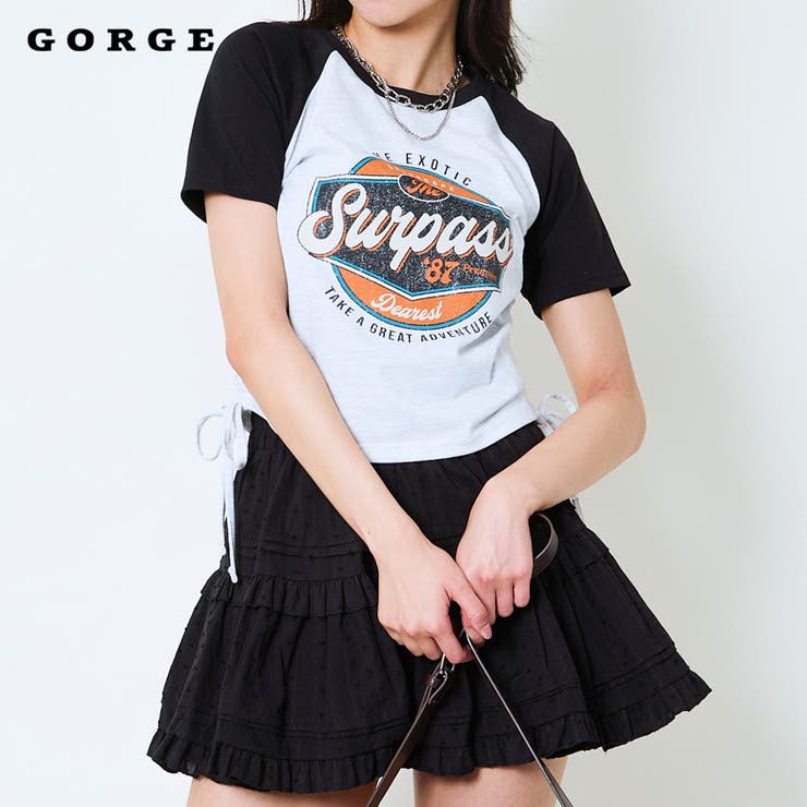 《ドロスト裾×ラグランスリーブ》ロゴプリントT／1枚でサマ見え	 | GORGE  | 詳細画像1 