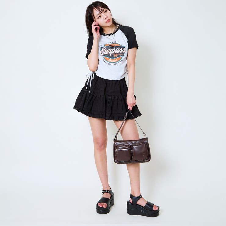 《ドロスト裾×ラグランスリーブ》ロゴプリントT／1枚でサマ見え	 | GORGE  | 詳細画像5 