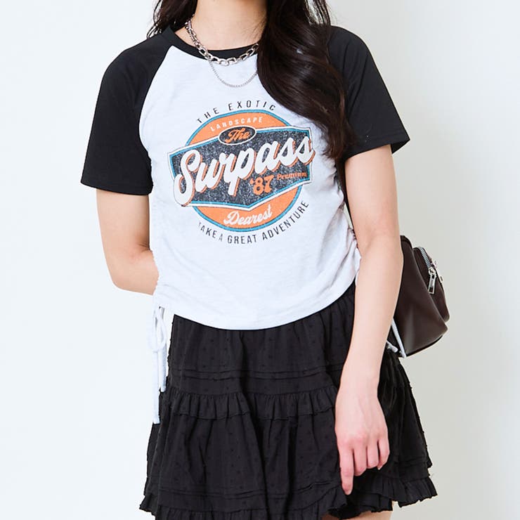 《ドロスト裾×ラグランスリーブ》ロゴプリントT／1枚でサマ見え	 | GORGE  | 詳細画像6 