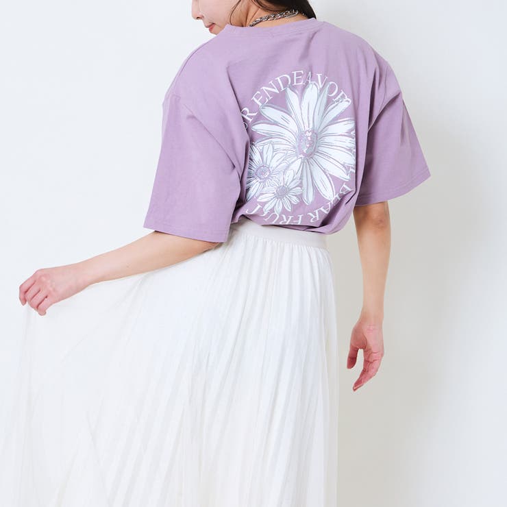 《フラワーロゴ×ゆるシルエット》レディース 半袖Tシャツ 体型カバー 春夏秋	 | GORGE  | 詳細画像6 